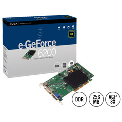 EVGA E-GEFORCE 6200 256MC DDR2 AGP8X VIDEO CARD